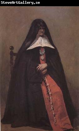 Jean Baptiste Camille  Corot La superieure du couvent des Annonciades de Boulogne-sur-Mcr Vers (mk11)